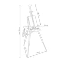 Jullian Full Vintage French Easel in Oak with Jute Shoulder Bag