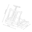 Jullian Table Deluxe Easel With Drawer In Beechwood And Carrying Bag