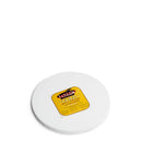 Front image of a Loxley Gold Circular Cotton Canvas that measures 12 inches in diameter and comes in a box of 2