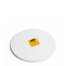 Front image of a Loxley Gold Circular Cotton Canvas that measures 24 inches in diameter and comes in a box of 2