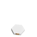 Front image of a Loxley Gold Hexagonal Chunky Canvas that has 6 inch sides and comes in a Box of 2