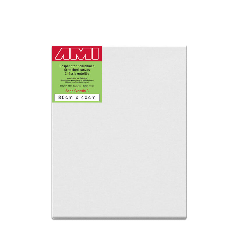 AMI Classic 3 Cotton Canvas Deep Edge 80cm x 40cm Box of 4