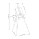 Jullian Full Black French Easel in Pine Wood With Carrying Bag