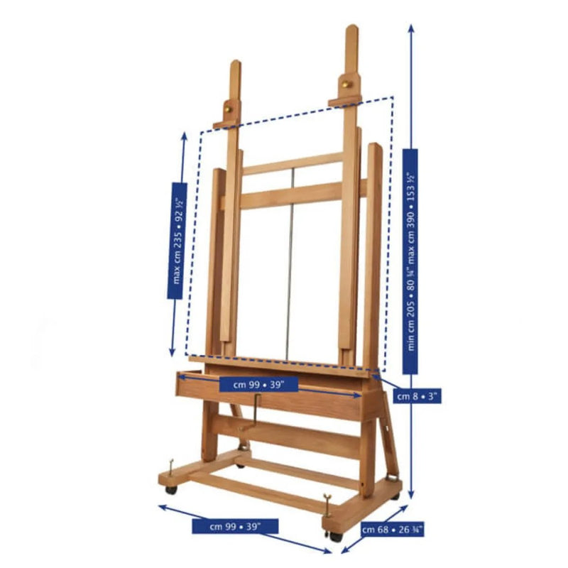 Mabef M02-A Beech Wood 220v Switch Motor Studio Easel