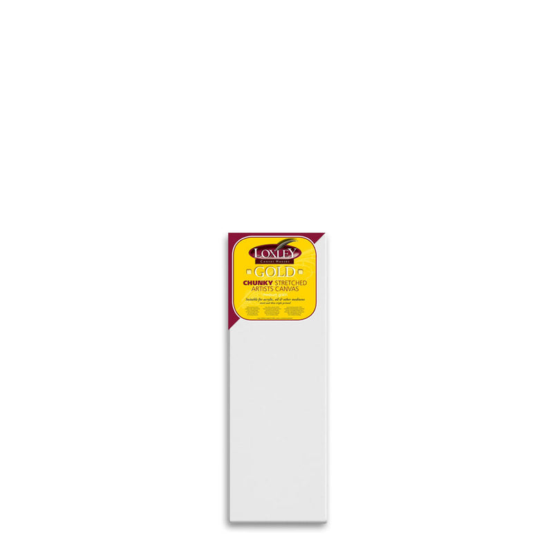 Front facing image of a Loxley Gold Chunky Canvas that measures 36 by 12 inches and comes in a box of 5.