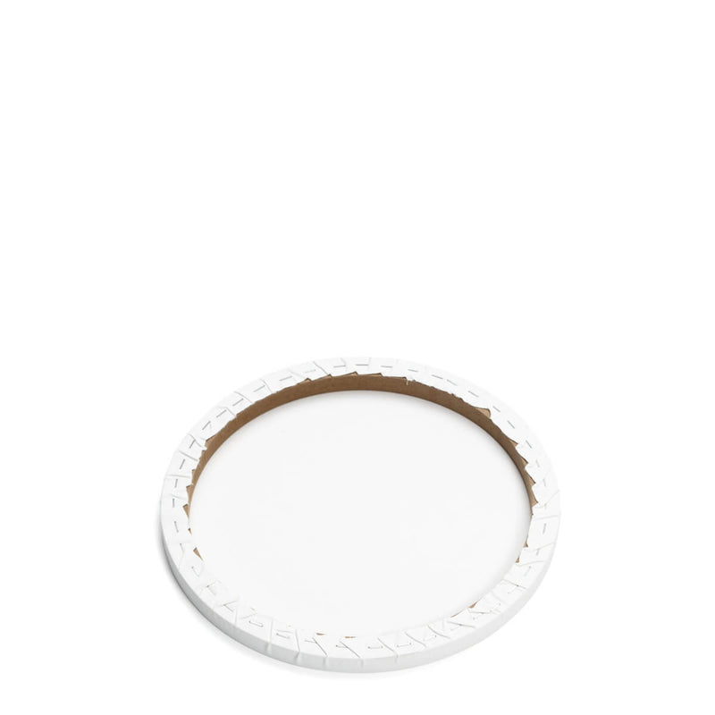 Image of the back of a Loxley Gold Circular Cotton Canvas that measures 12 inches in diameter and comes in a box of 2