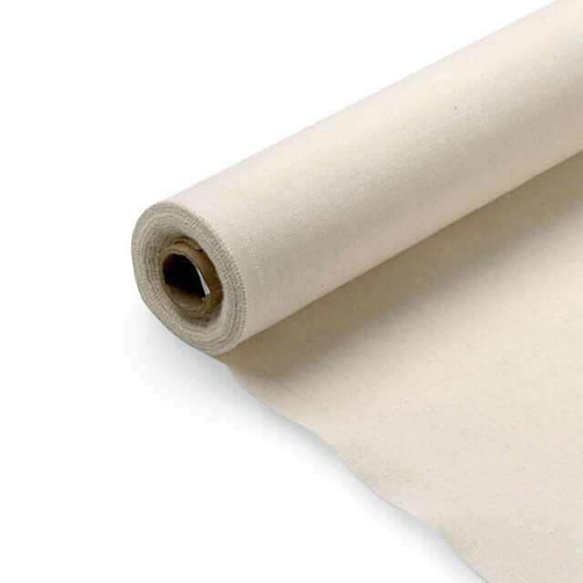 Image of a Loxley Cotton Canvas Roll that is Unprimed made from Cotton and is 1 by 10 metres and weighs 5 oz