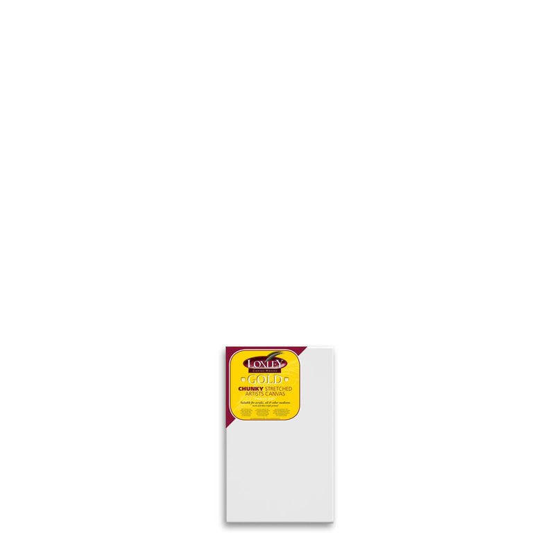 Front facing image of a Loxley Gold Chunky Canvas that measures 10 by 5 inches and comes in a box of 10.
