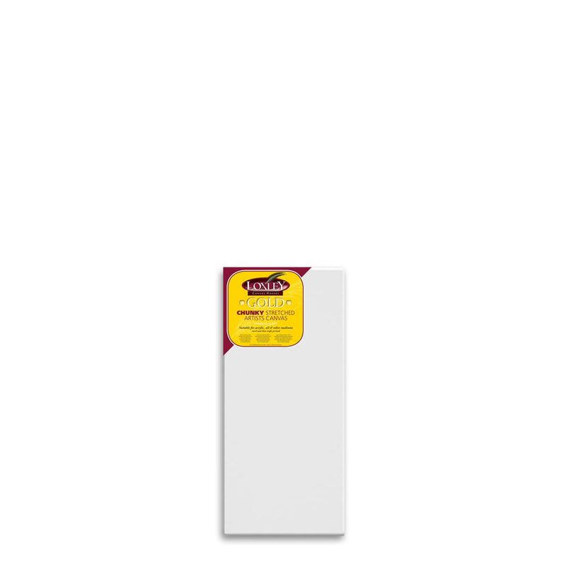 Front facing image of a Loxley Gold Chunky Canvas that measures 30 by 12 inches and comes in a box of 5.