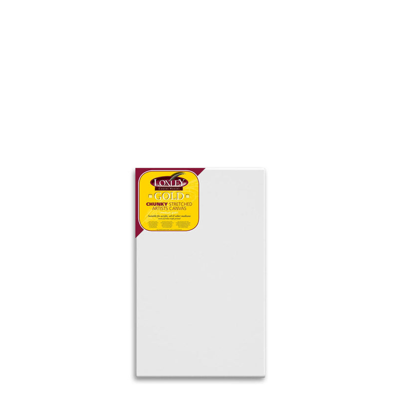 Front facing image of a Loxley Gold Chunky Canvas that measures 36 by 24 inches and comes in a box of 5.