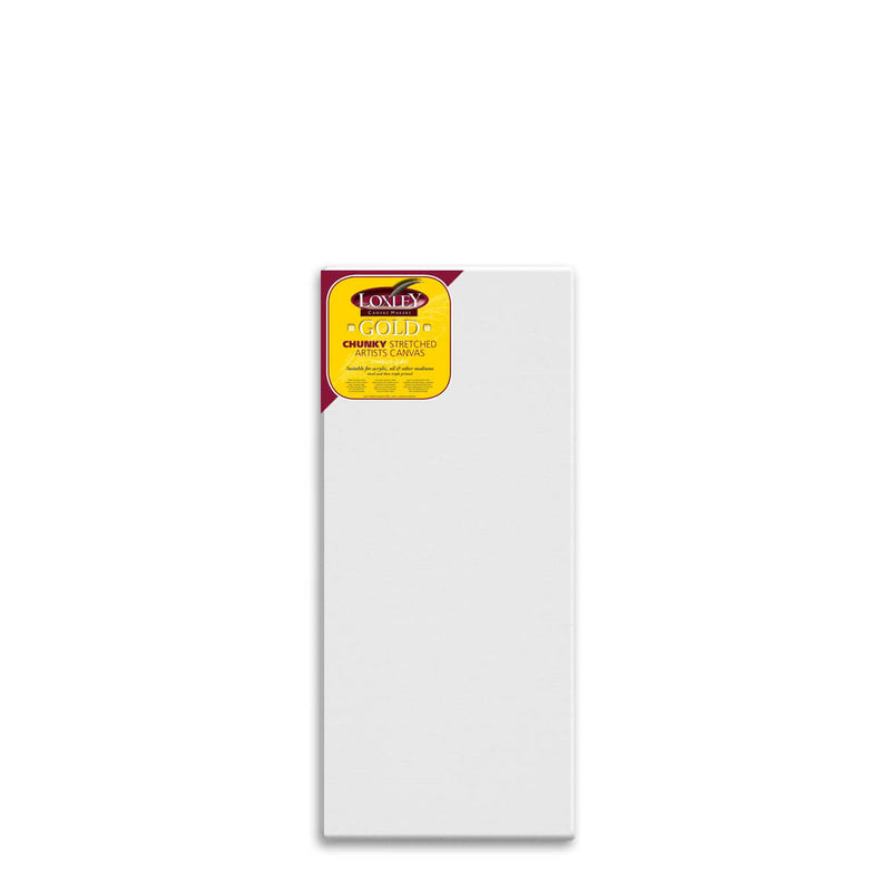 Front facing image of a Loxley Gold Chunky Canvas that measures 48 by 24 inches and comes in a box of 2.