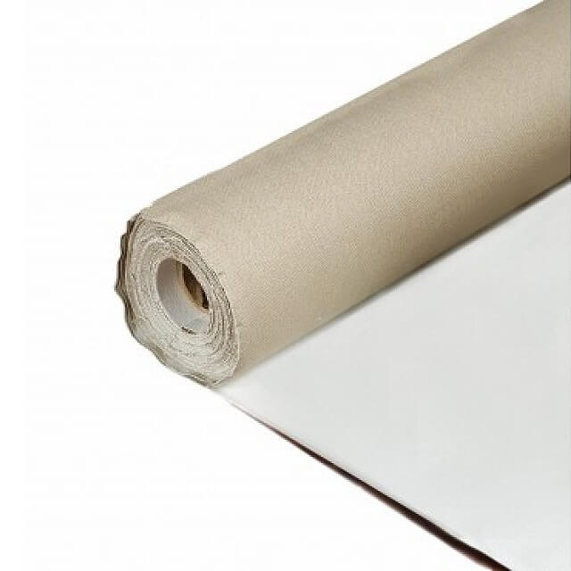 Image of a Loxley Mixed Canvas Roll that is primed and is 1 by 10 metres, weighs 10 oz and is 350gsm