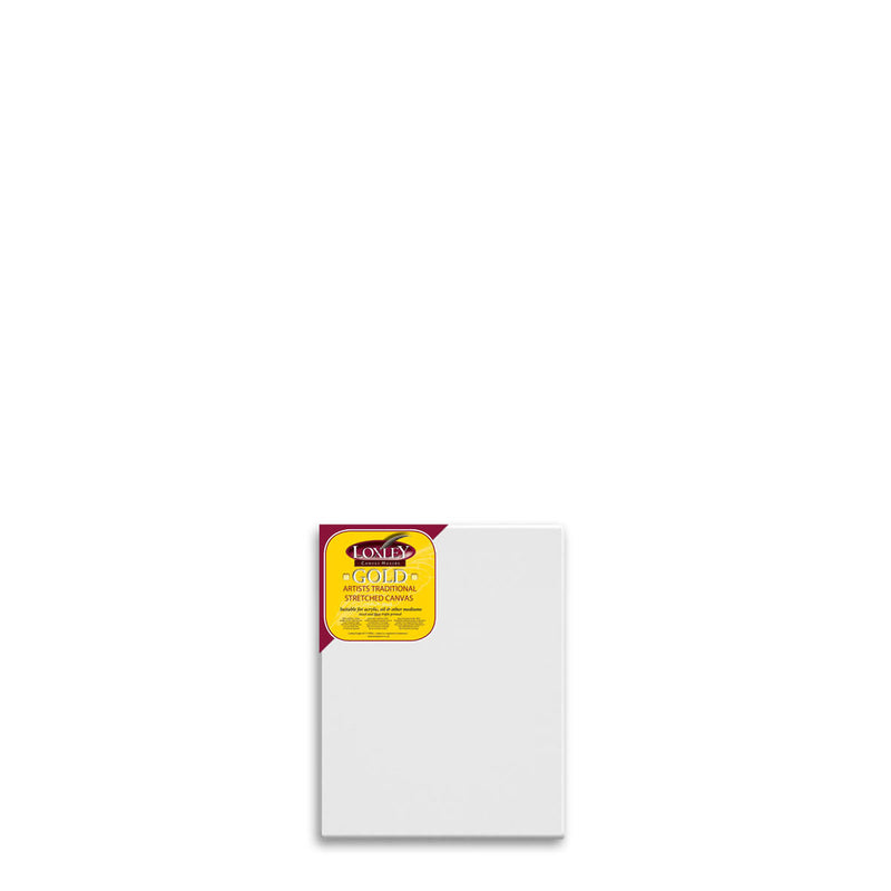 Front facing image of a Loxley Gold Standard Canvas that measures 18 by 14 inches and comes in a box of 5.
