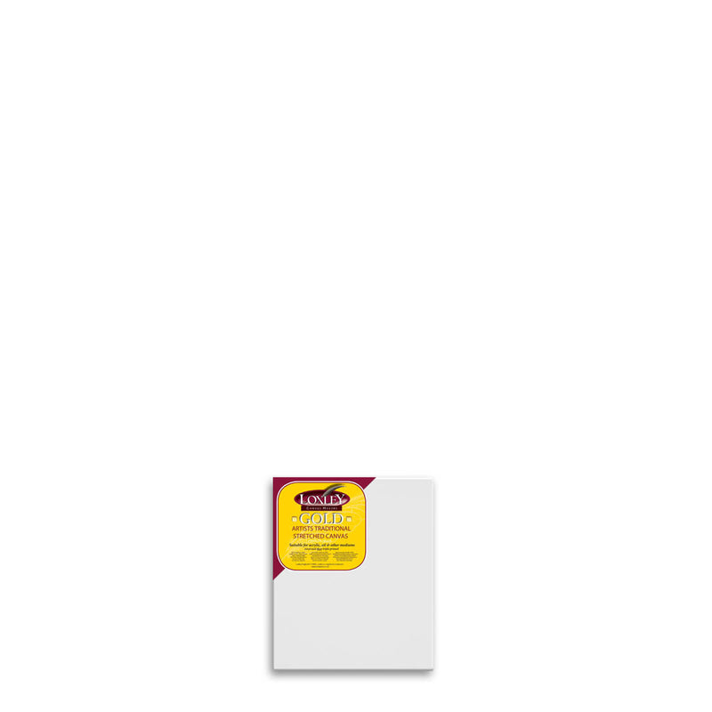 Front facing image of a Loxley Gold Standard Canvas that measures 14 by 10 inches and comes in a box of 10.