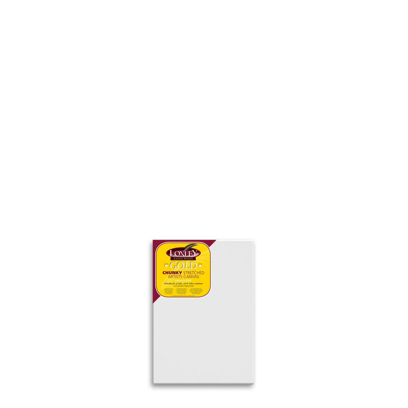 Front facing image of a Loxley Gold Chunky Canvas that measures 14 by 10 inches and comes in a box of 5.