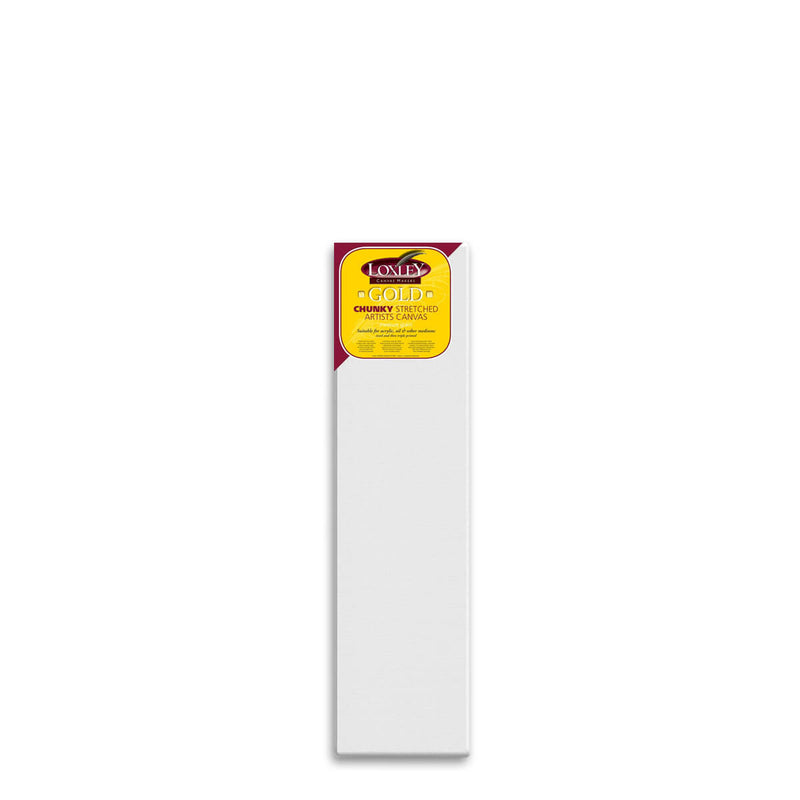 Front facing image of a Loxley Gold Chunky Canvas that measures 48 by 12 inches and comes in a box of 2.