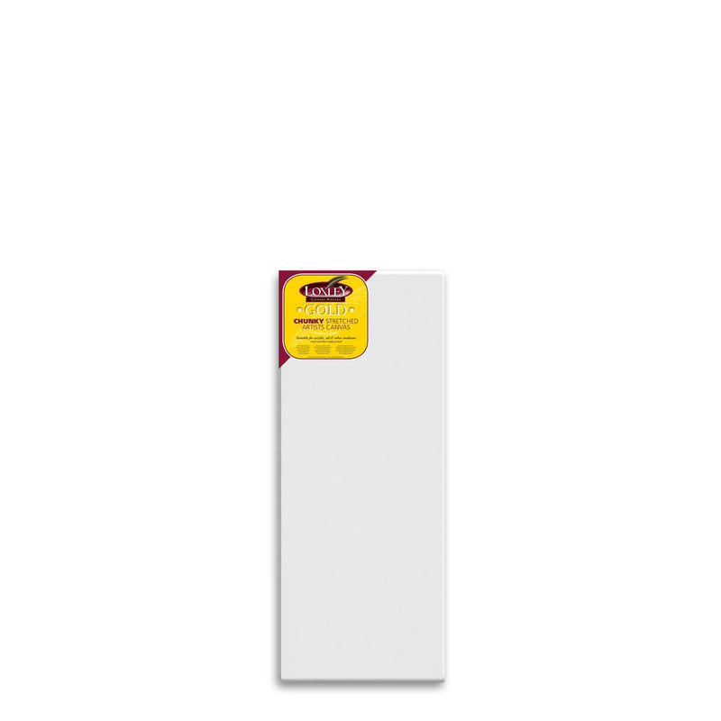 Front facing image of a Loxley Gold Chunky Canvas that measures 40 by 16 inches and comes in a box of 5.