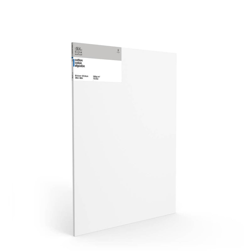 Front facing image of a Winsor & Newton Cotton Canvas that measures 36 by 48 inches and comes in a box of 6.