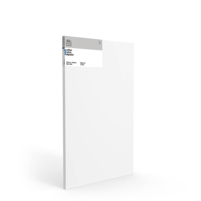 A front facing image of a Winsor & Newton Deep Edge Canvas that measures 30 by 48 inches and comes in a box of 3.