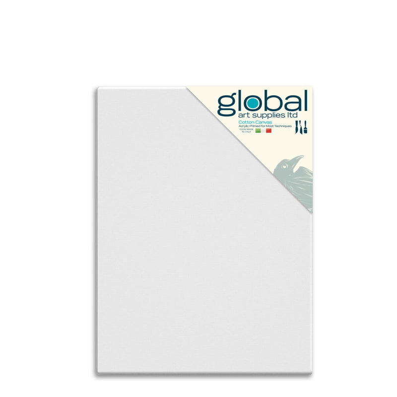 Global Art Supplies Cotton Canvas 36inch x 24inch Box of 4