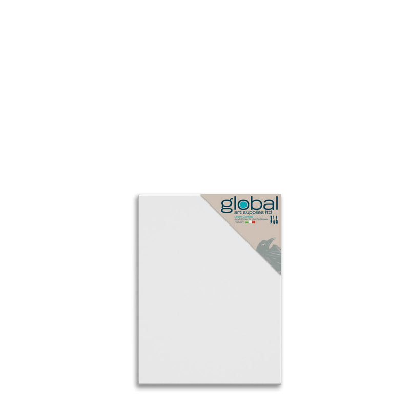 Global Art Supplies Linen Canvas 12inch x 10inch Box of 4