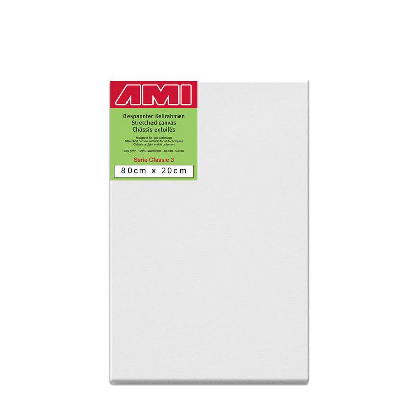 AMI Classic 3 Cotton Canvas Deep Edge 80cm x 20cm Box of 4