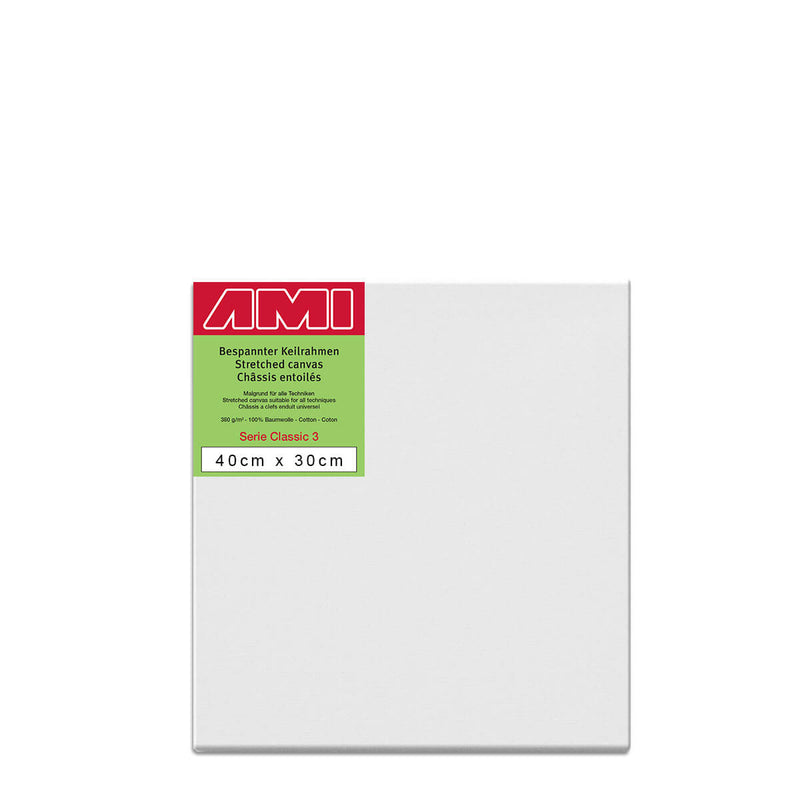AMI Classic 3 Cotton Canvas Deep Edge 40cm x 30cm Box of 4