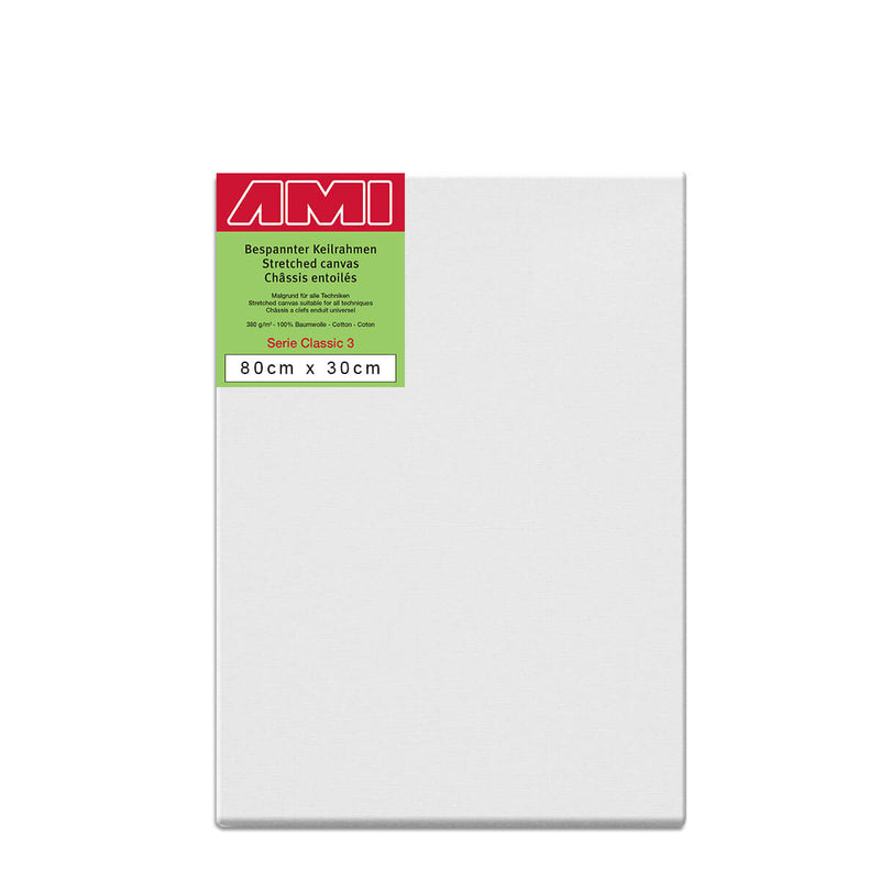 AMI Classic 3 Cotton Canvas Deep Edge 80cm x 30cm Box of 4