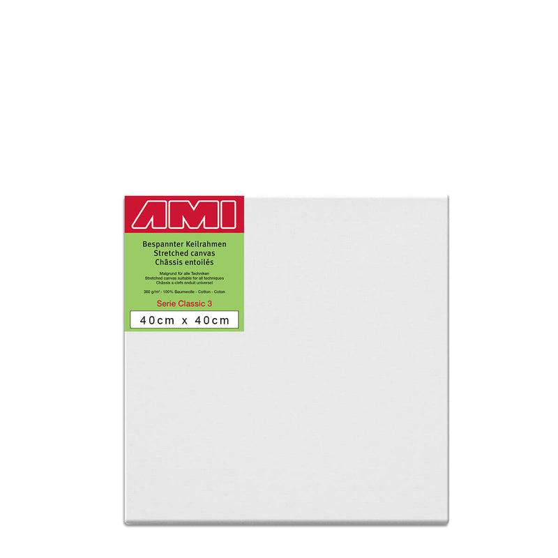 AMI Classic 3 Cotton Canvas Deep Edge 40cm x 40cm Box of 4