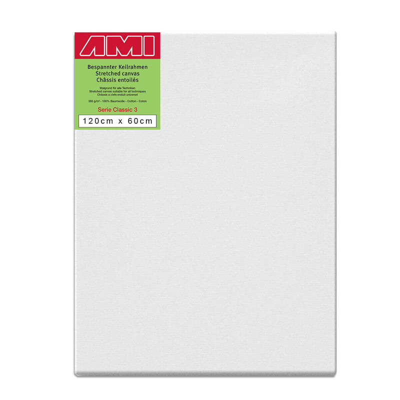 AMI Classic 3 Cotton Canvas Deep Edge 120cm x 60cm Box of 2