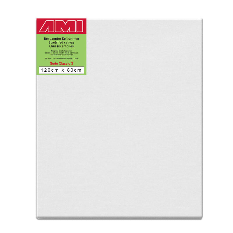 AMI Classic 3 Cotton Canvas Deep Edge 120cm x 80cm Box of 2