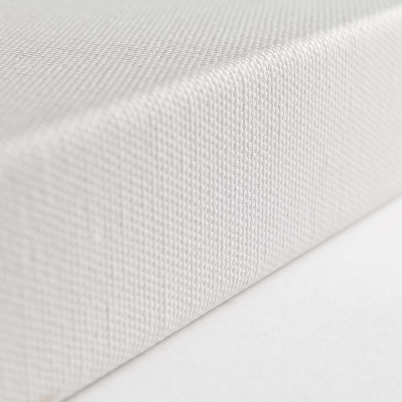 Close up of the side of a Loxley Gold Chunky Canvas that measures 40 by 40 inches and comes in a box of 2.